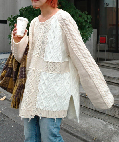 【etsinta/エシンタ】改良款寬鬆羊毛針織衫