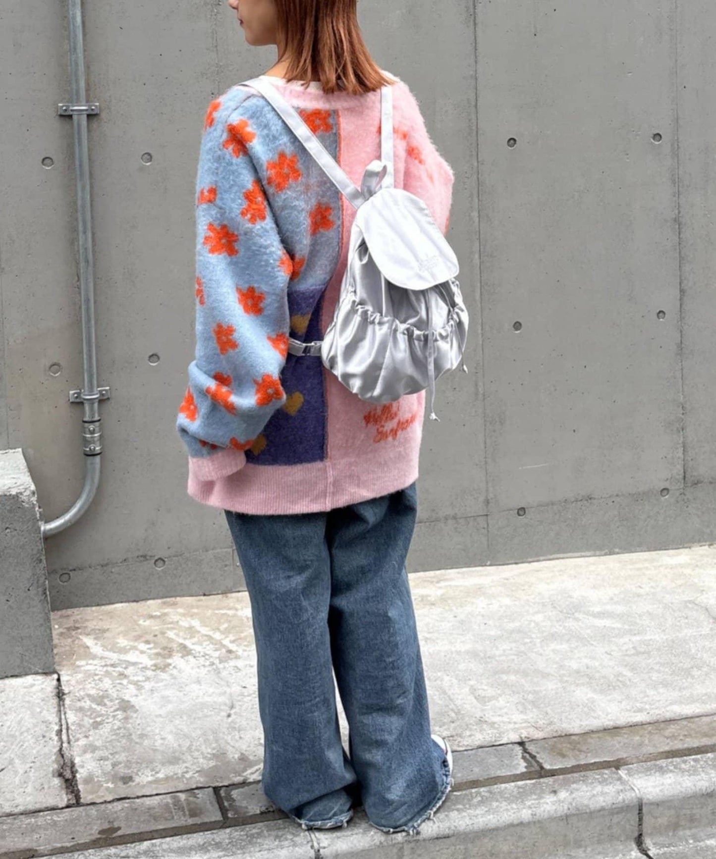 ★【HELLO.SANFRANCISCO/ハローサンフランシスコ】ジャガードッドッキングハート釦カーデ