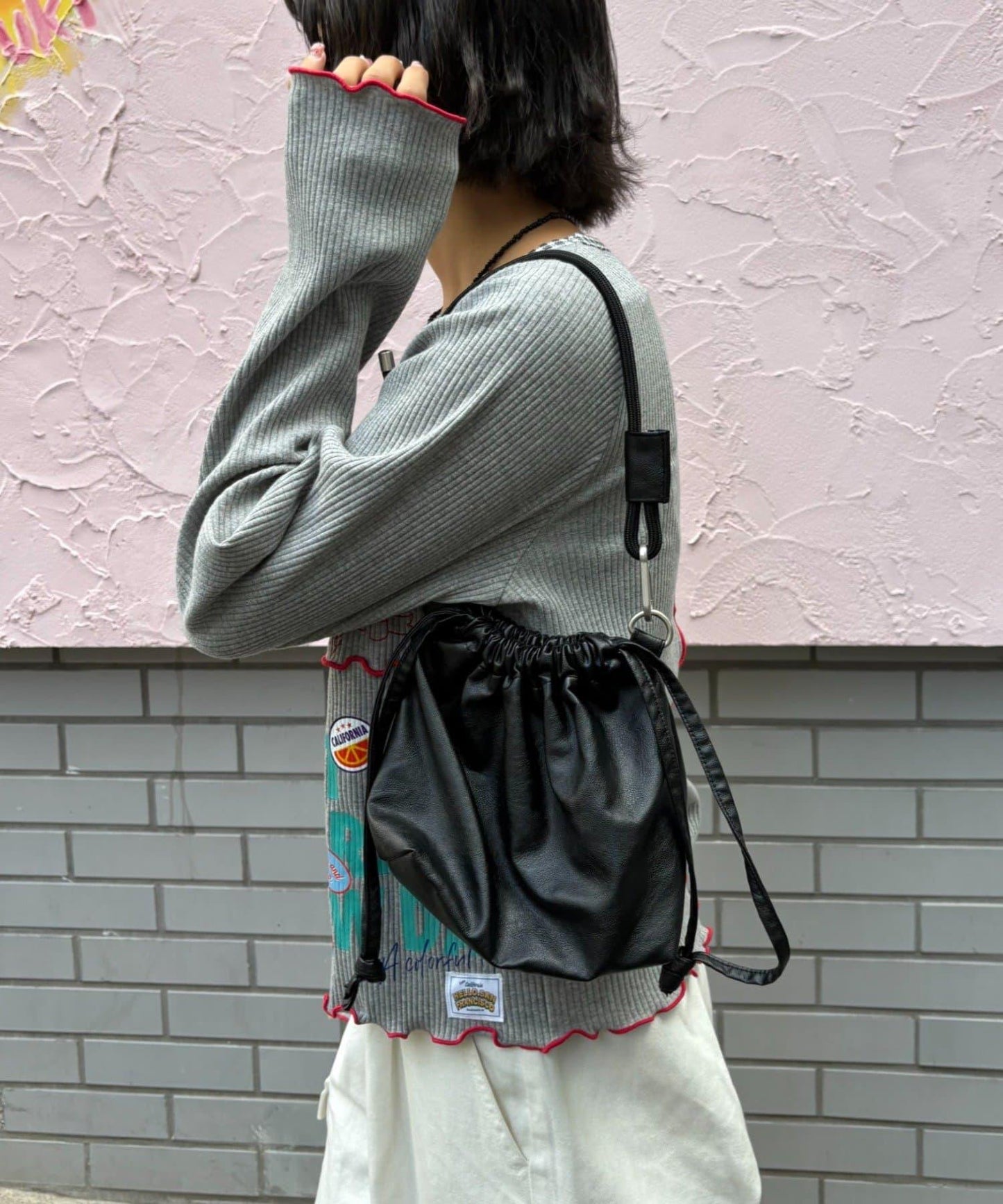 ★【HELLO.SANFRANCISCO/ハローサンフランシスコ】拼接印花上衣