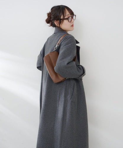 羊毛感雙排扣切斯特大衣