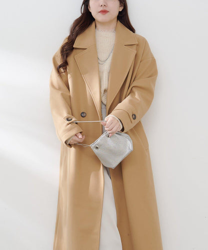 羊毛感雙排扣切斯特大衣