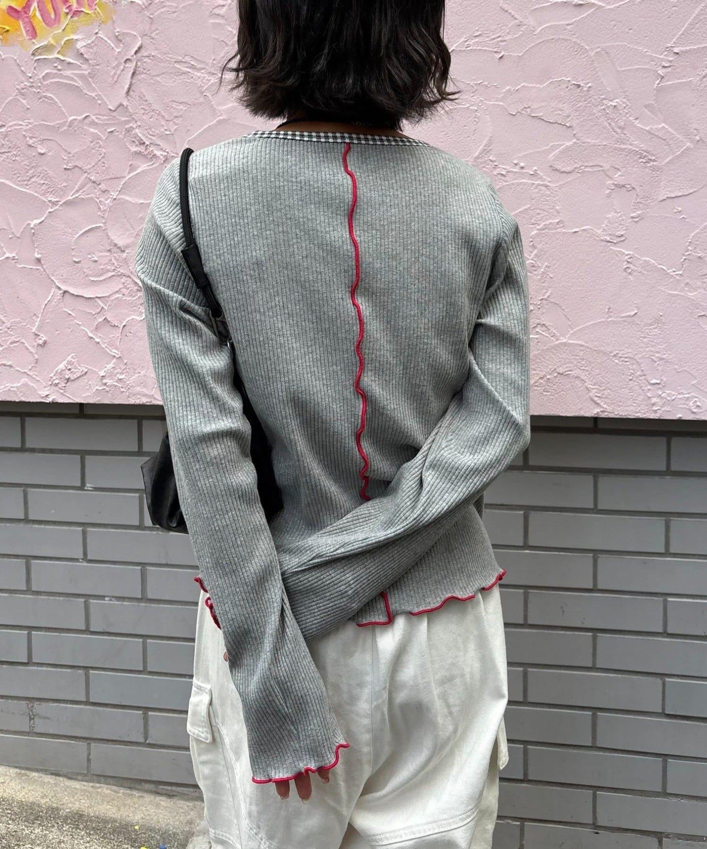 ★【HELLO.SANFRANCISCO/ハローサンフランシスコ】拼接印花上衣