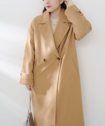 羊毛感雙排扣切斯特大衣