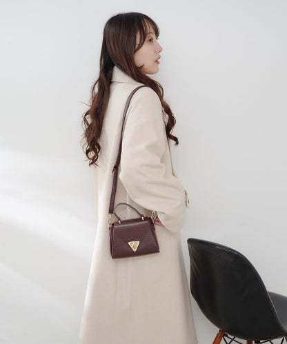 羊毛感雙排扣切斯特大衣