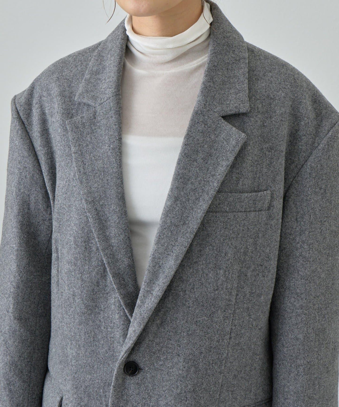 羊毛寬鬆西裝夾克