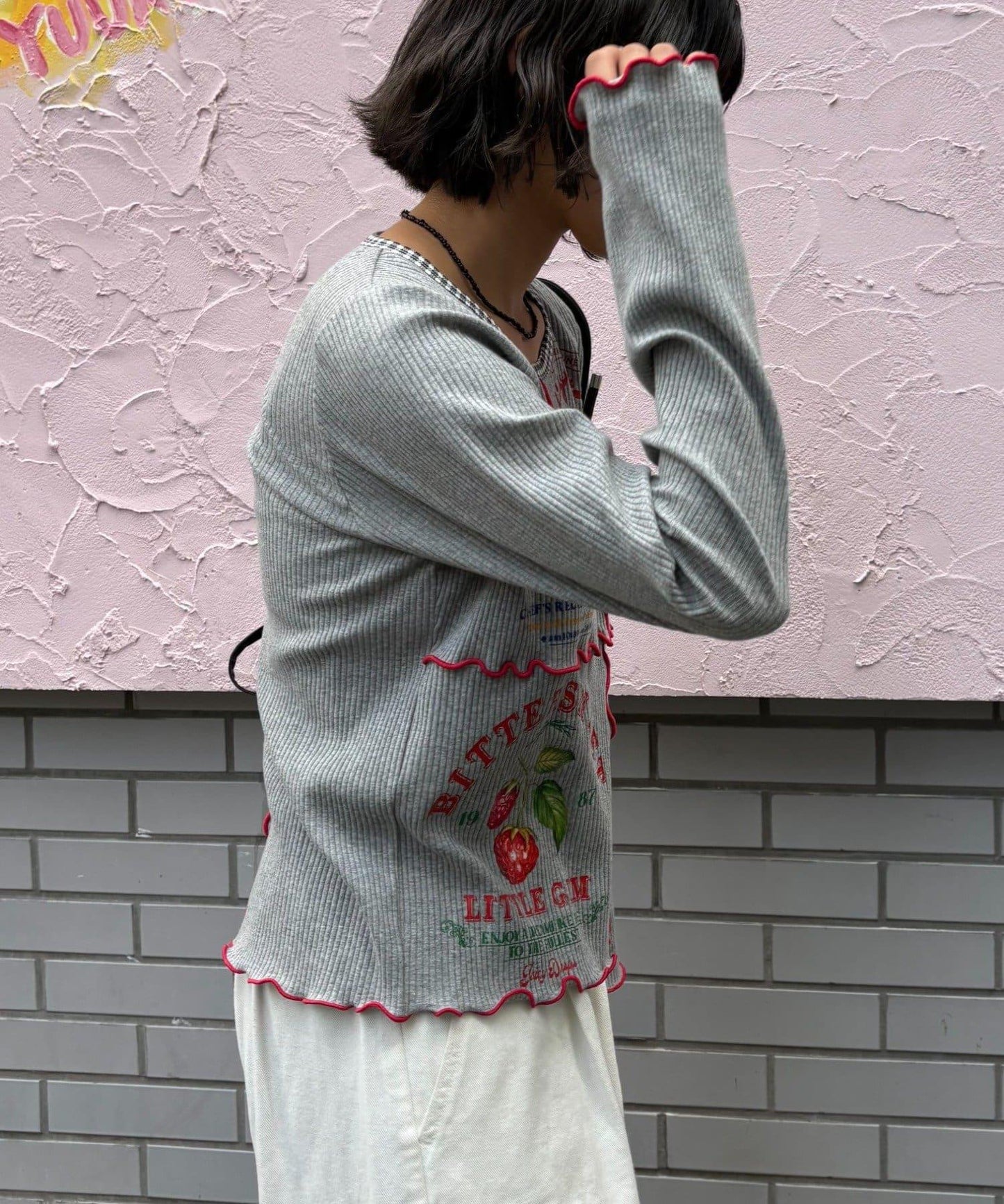 ★【HELLO.SANFRANCISCO/ハローサンフランシスコ】拼接印花上衣