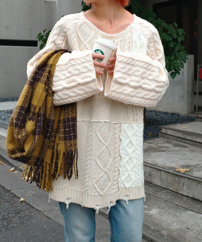 【etsinta/エシンタ】改良款寬鬆羊毛針織衫