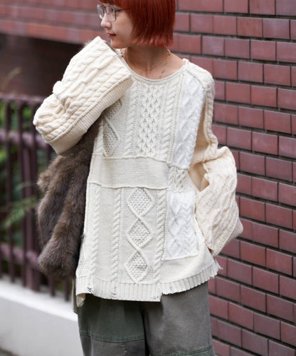 【etsinta/エシンタ】改良款寬鬆羊毛針織衫