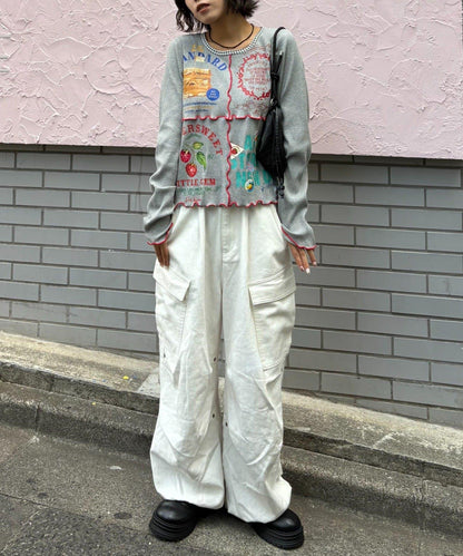 ★【HELLO.SANFRANCISCO/ハローサンフランシスコ】拼接印花上衣