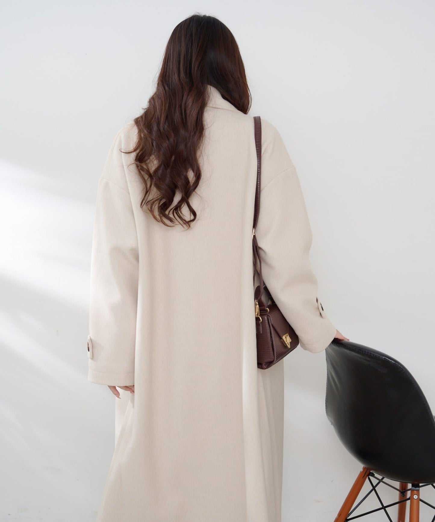 羊毛感雙排扣切斯特大衣