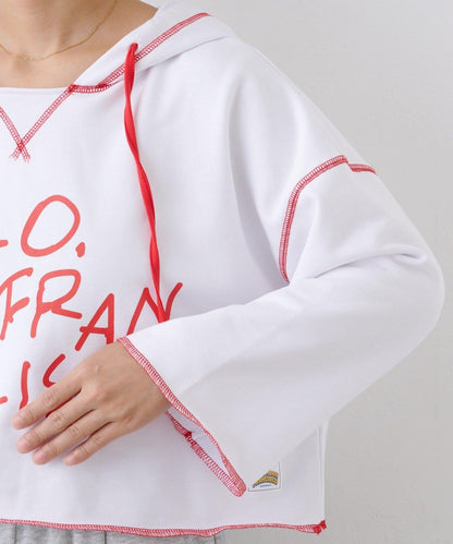 ★【HELLO.SANFRANCISCO/ハローサンフランシスコ】連帽印花衛衣