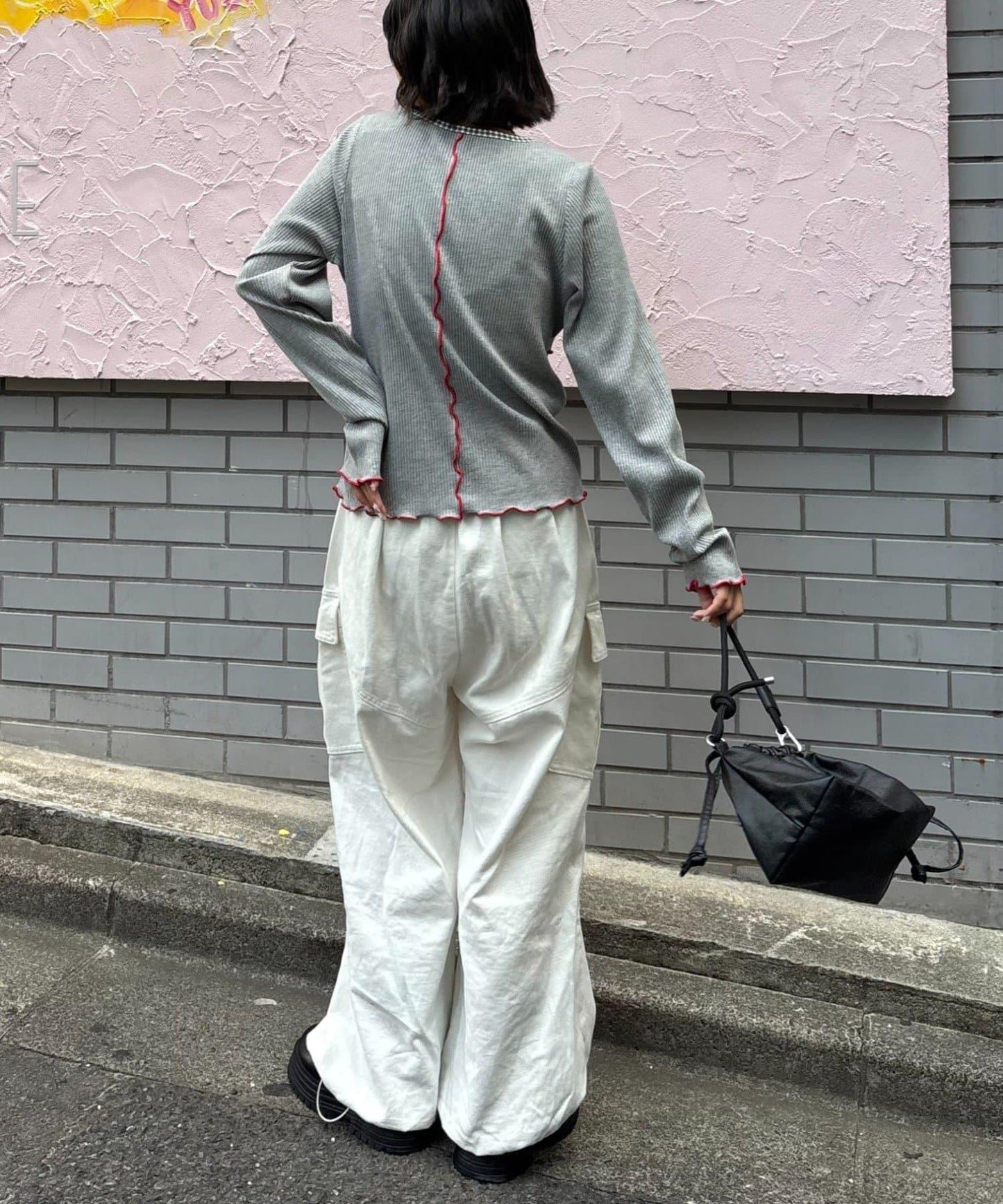 ★【HELLO.SANFRANCISCO/ハローサンフランシスコ】拼接印花上衣