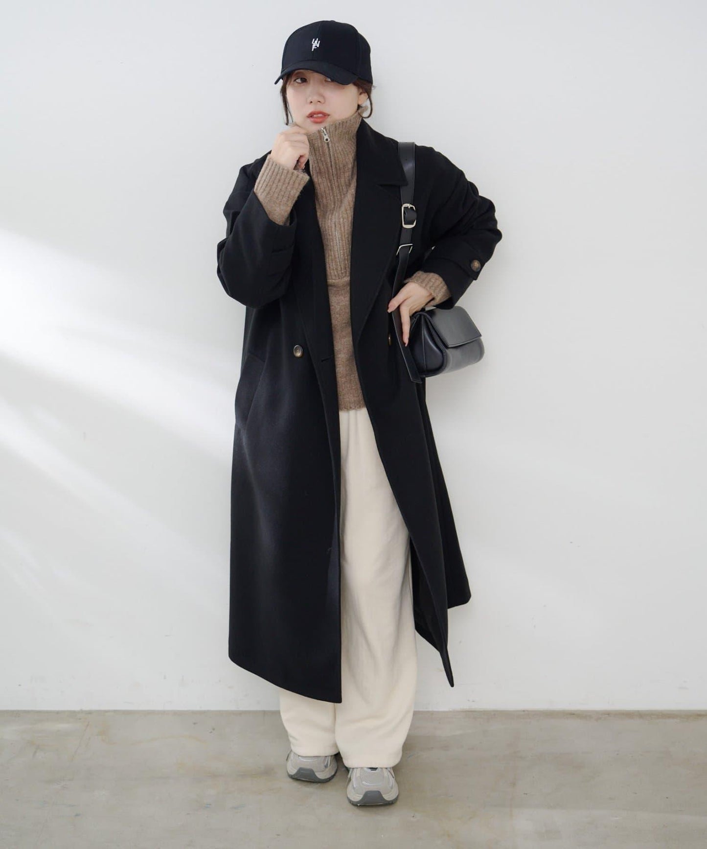 羊毛感雙排扣切斯特大衣