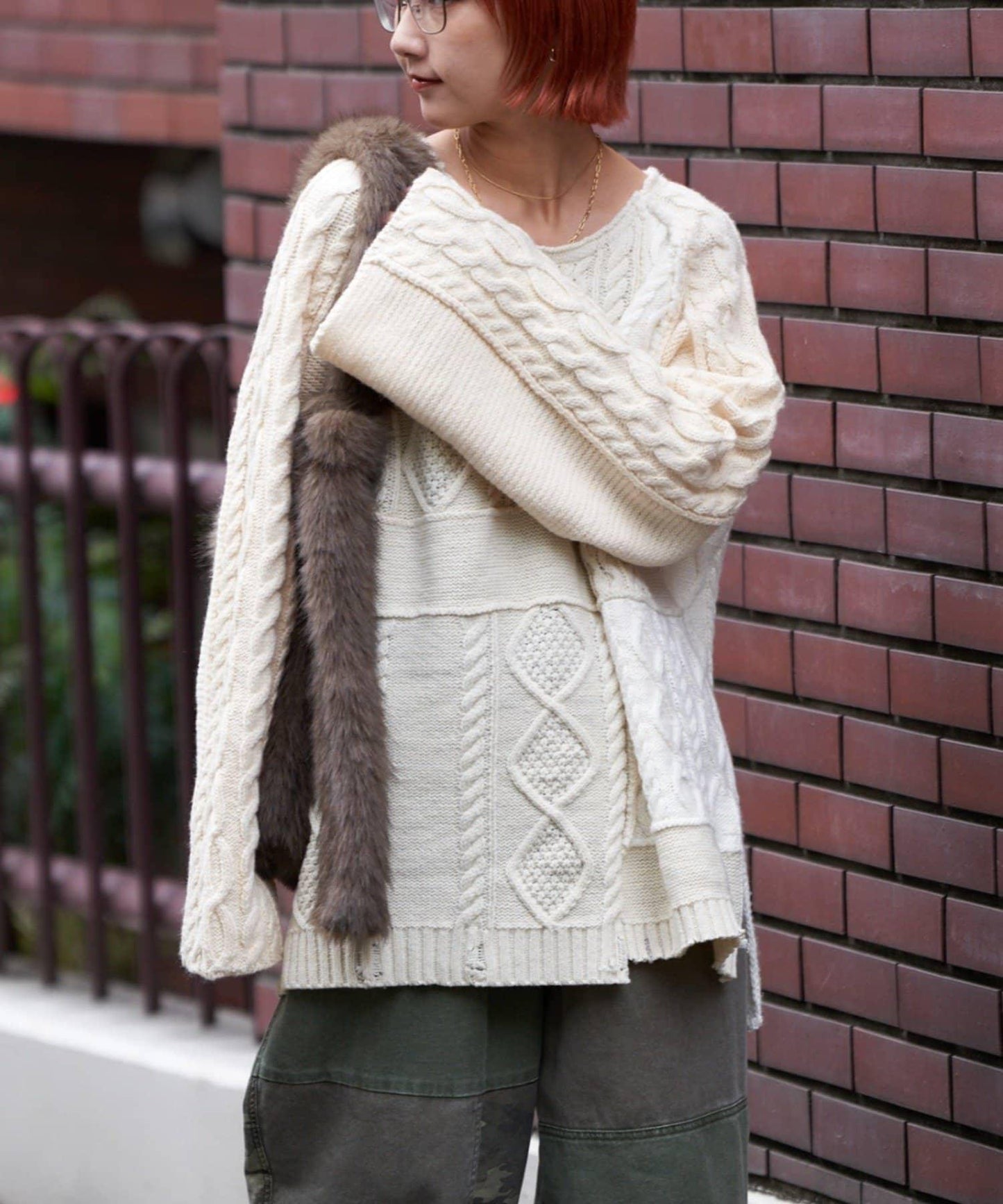 【etsinta/エシンタ】改良款寬鬆羊毛針織衫