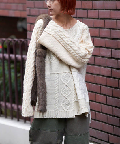 【etsinta/エシンタ】改良款寬鬆羊毛針織衫