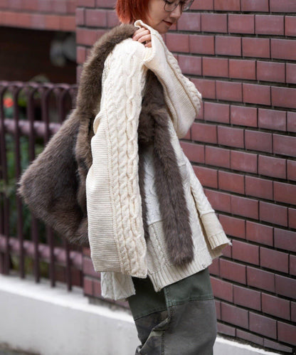 【etsinta/エシンタ】改良款寬鬆羊毛針織衫