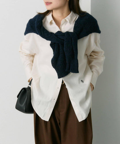 磨毛寬鬆襯衫上衣