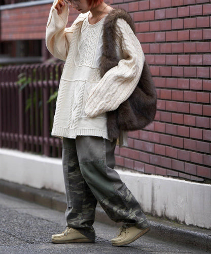 【etsinta/エシンタ】改良款寬鬆羊毛針織衫