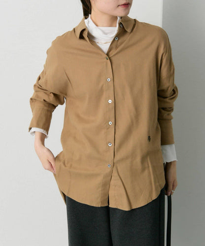 磨毛寬鬆襯衫上衣