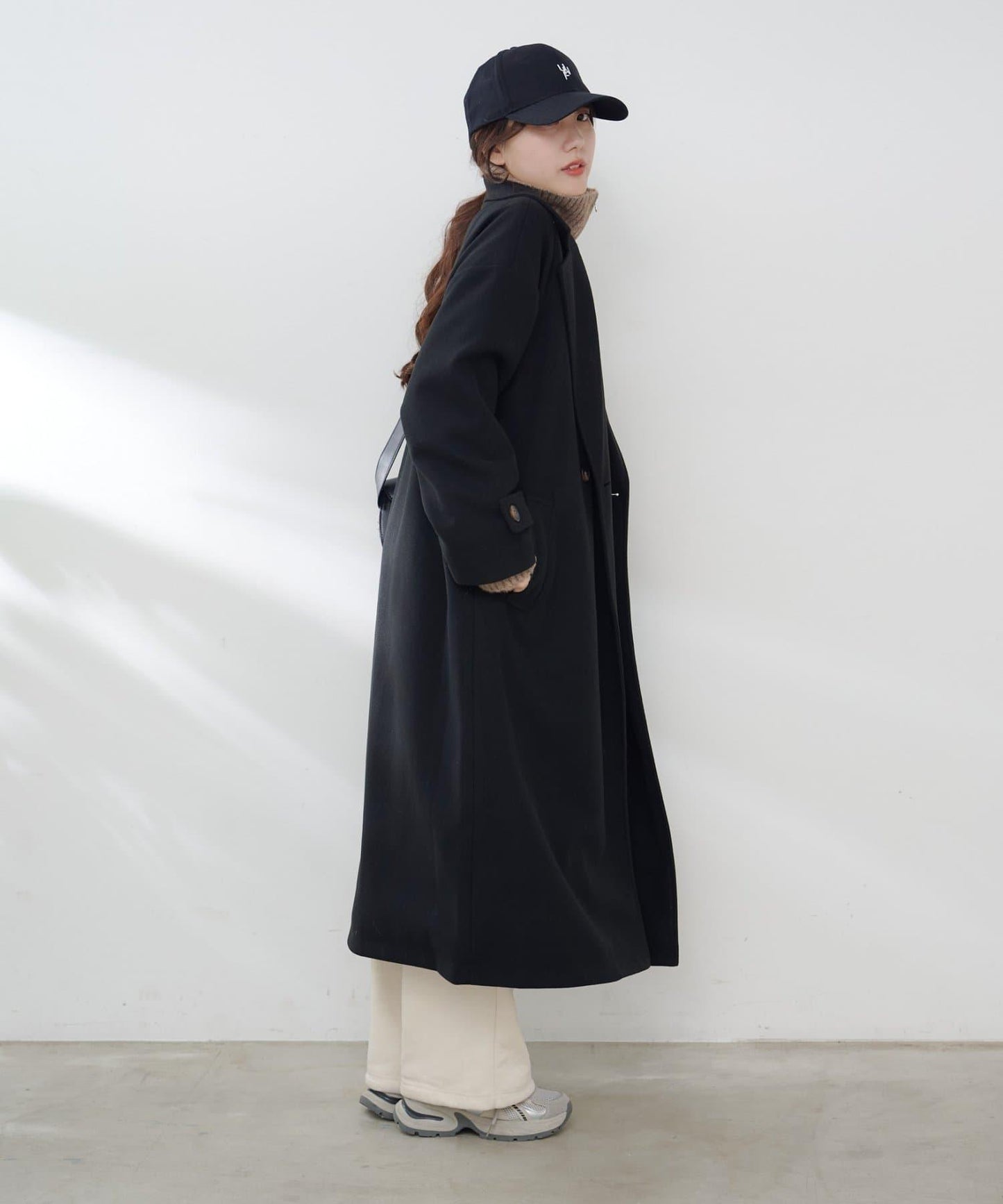 羊毛感雙排扣切斯特大衣