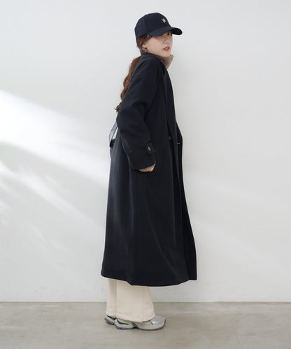 羊毛感雙排扣切斯特大衣