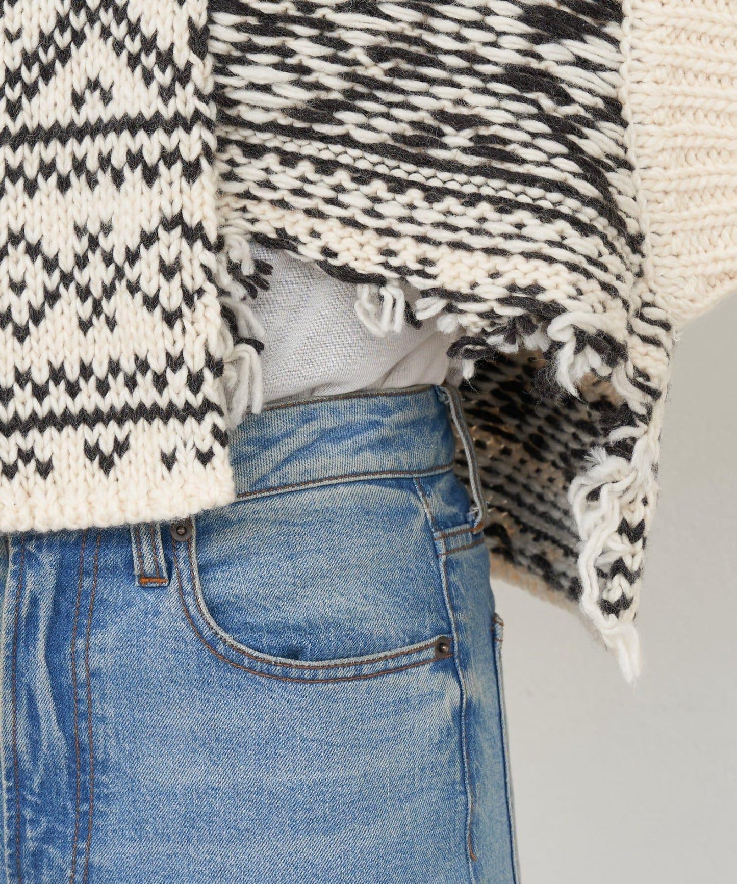 【etsinta/エシンタ】提花拼接短款連帽背心