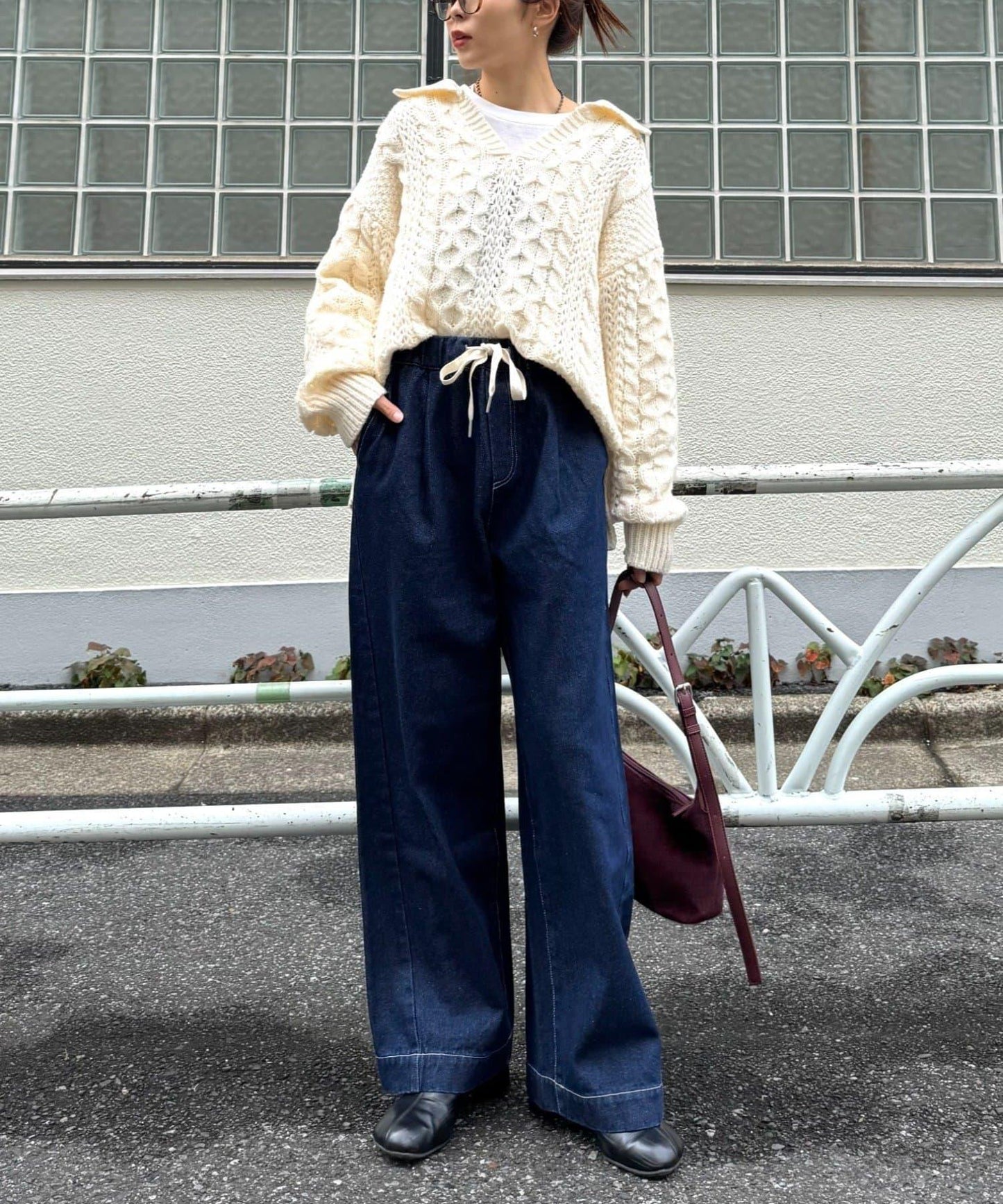 日常寬鬆牛仔褲