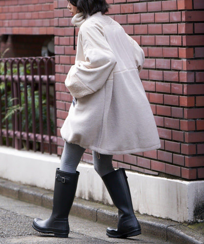 【etsinta/エシンタ】拼接羊羔絨寬鬆夾克