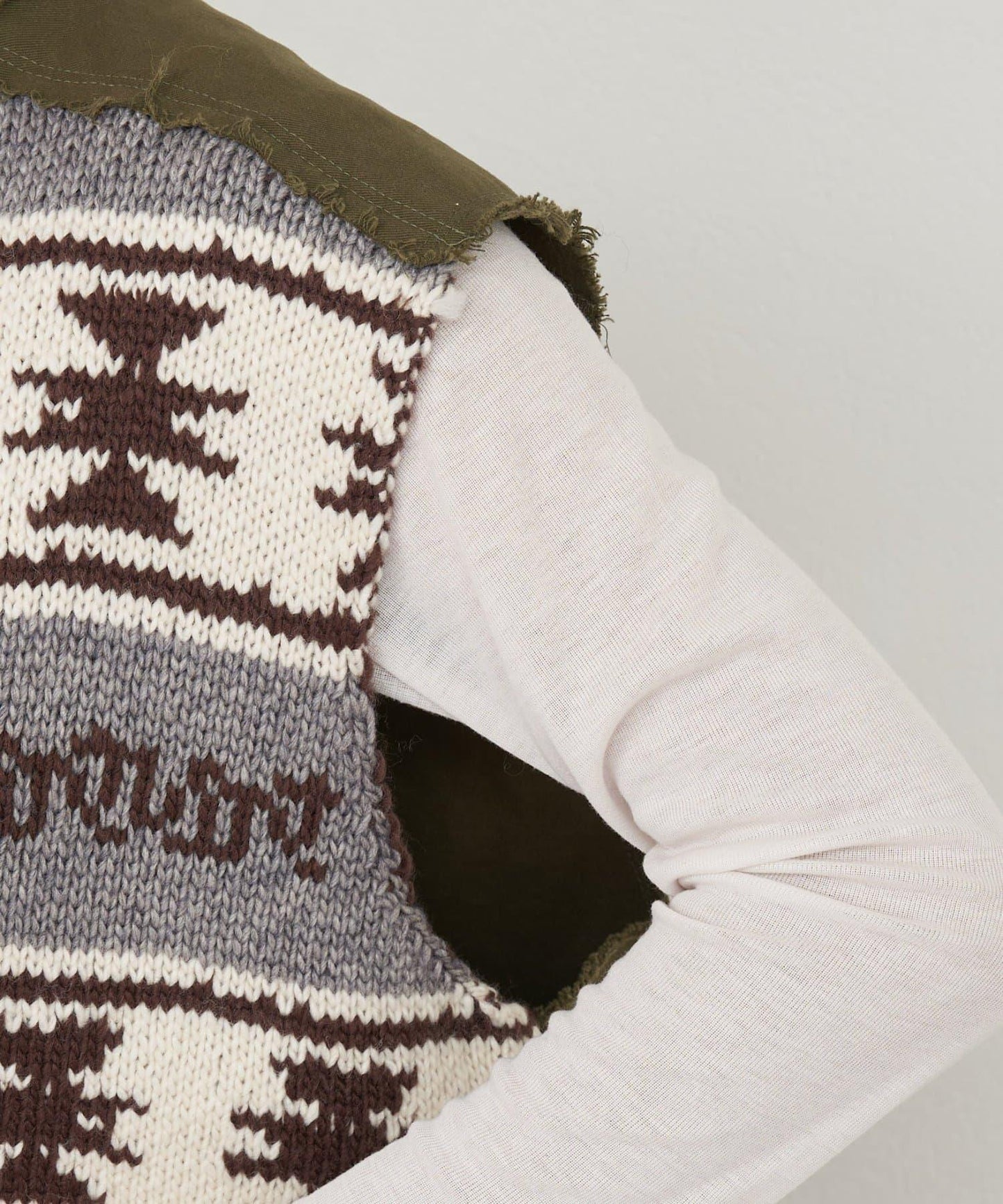 【etsinta/エシンタ】復古軍風斜紋針織背心