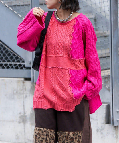 【etsinta/エシンタ】改良款寬鬆羊毛針織衫