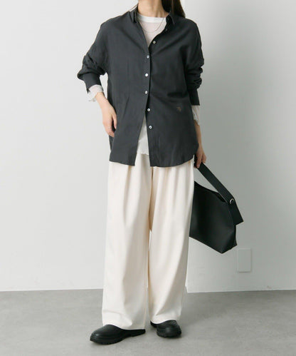 磨毛寬鬆襯衫上衣