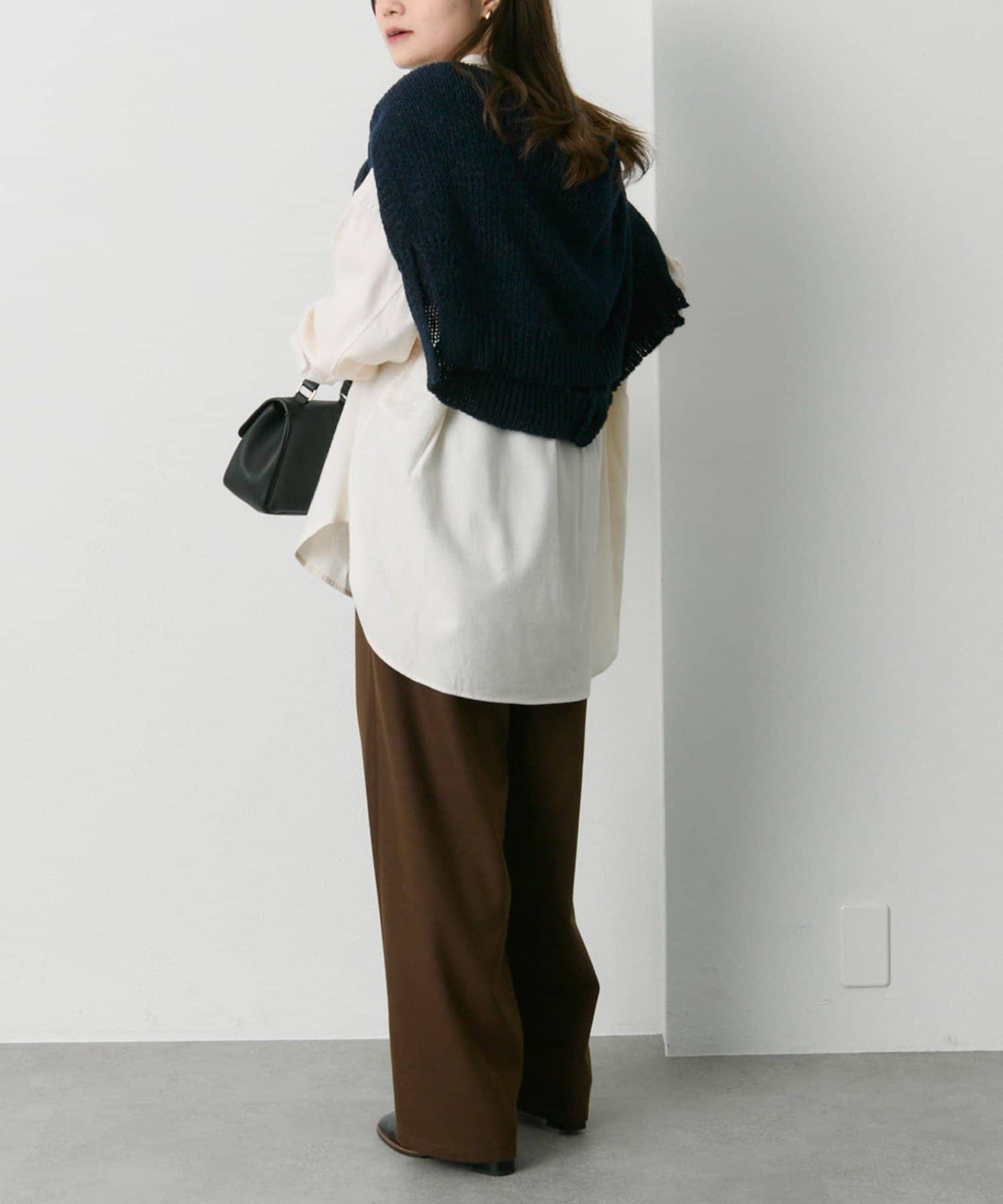 磨毛寬鬆襯衫上衣