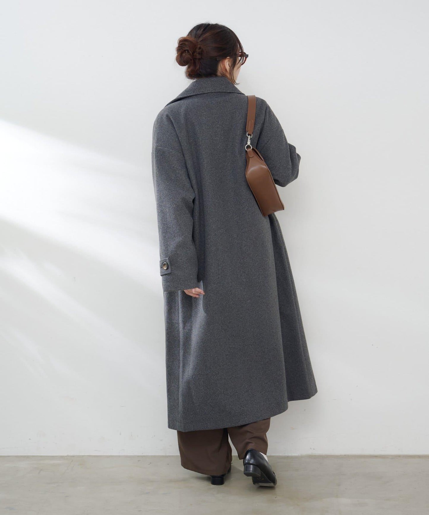 羊毛感雙排扣切斯特大衣