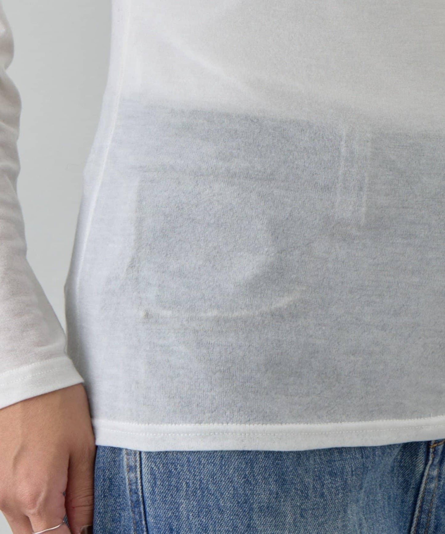 透視高領針織衫