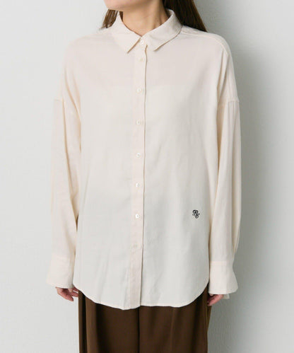 磨毛寬鬆襯衫上衣