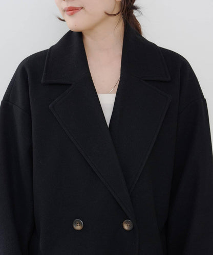 羊毛感雙排扣切斯特大衣