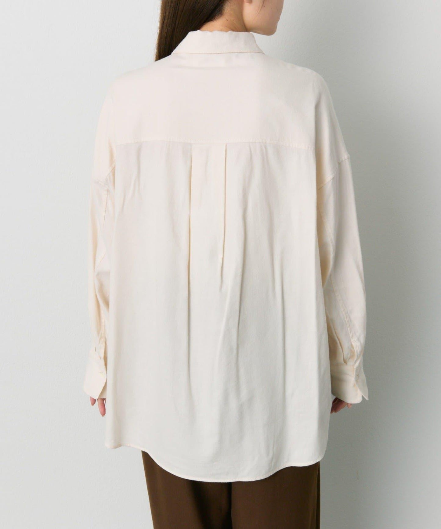 磨毛寬鬆襯衫上衣