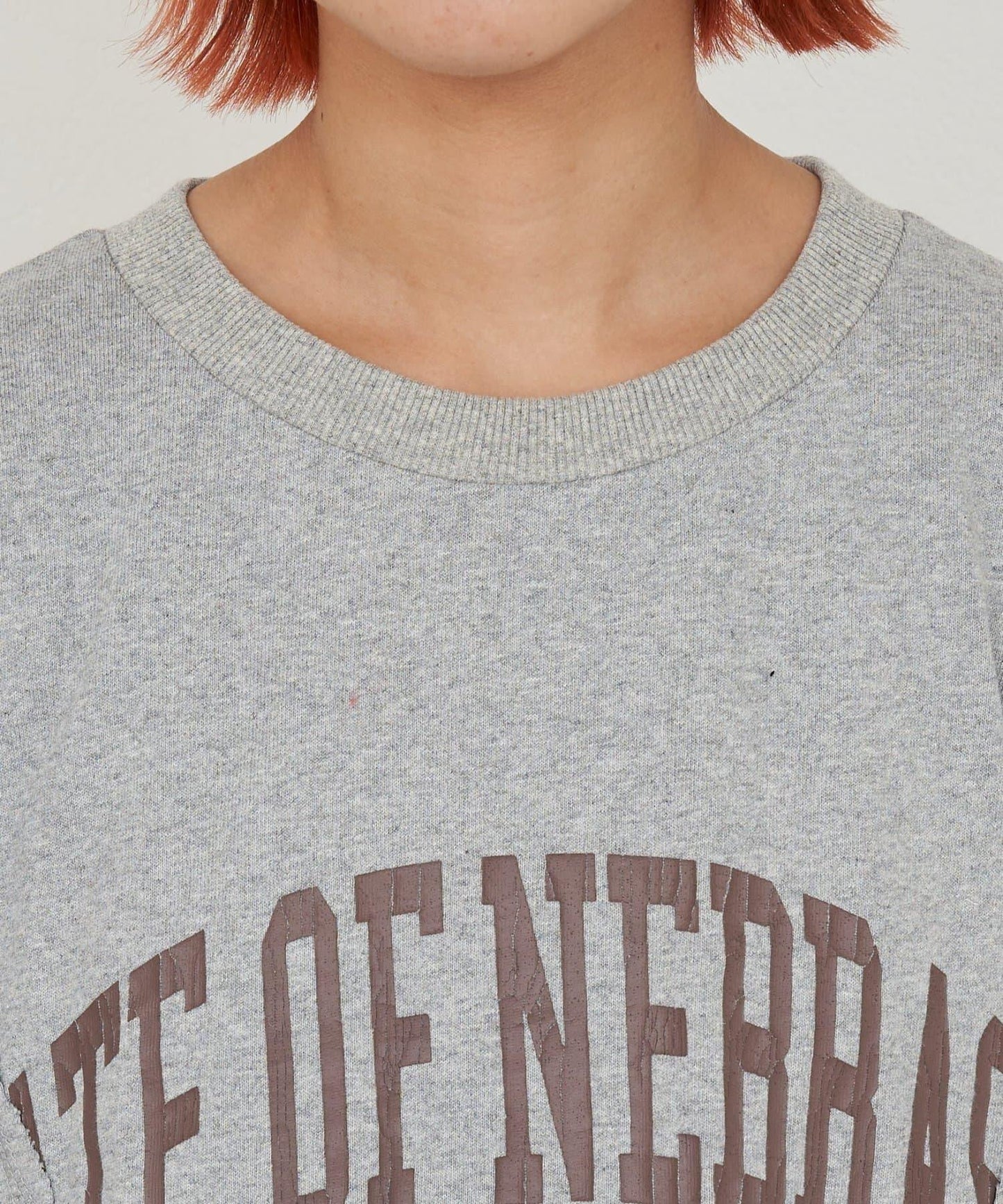 【etsinta/エシンタ】拼接格紋荷葉邊T恤