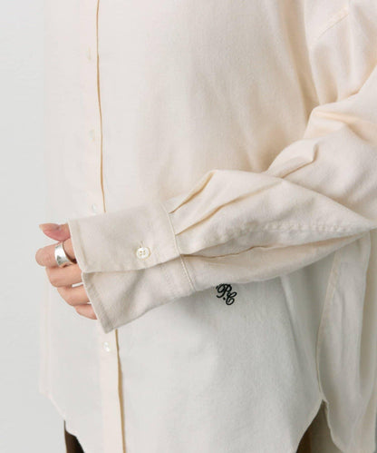 磨毛寬鬆襯衫上衣