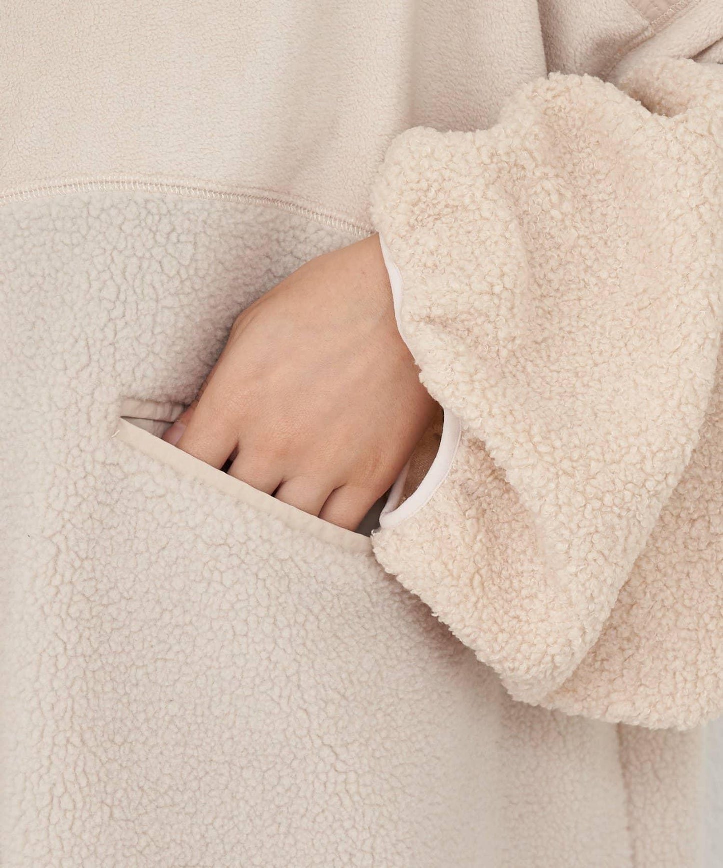 【etsinta/エシンタ】拼接羊羔絨寬鬆夾克