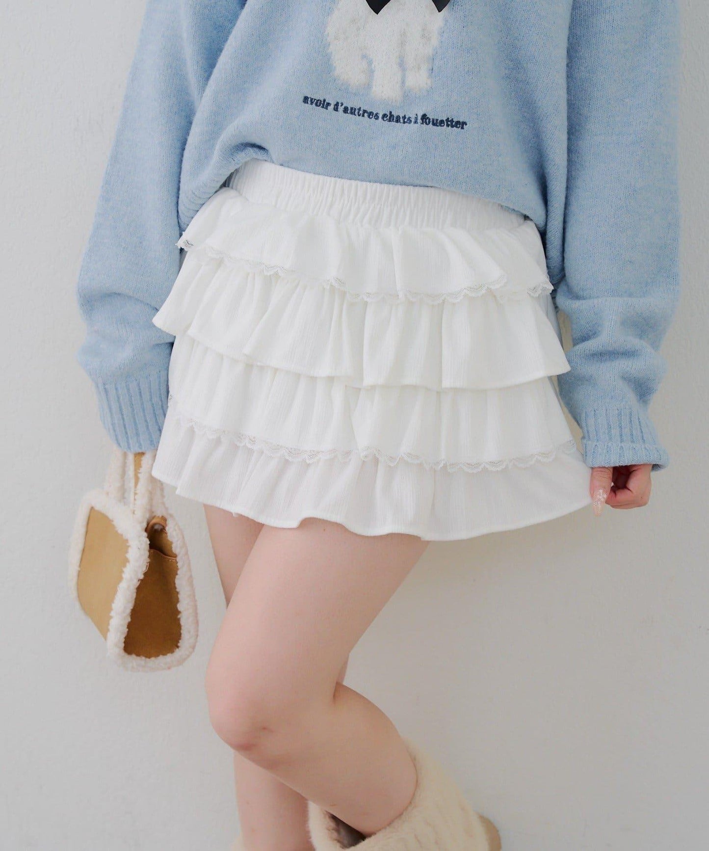 【RMAF】蕾絲荷葉邊迷你裙