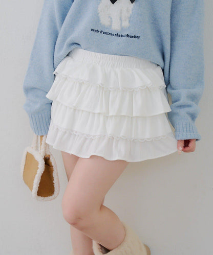 【RMAF】蕾絲荷葉邊迷你裙