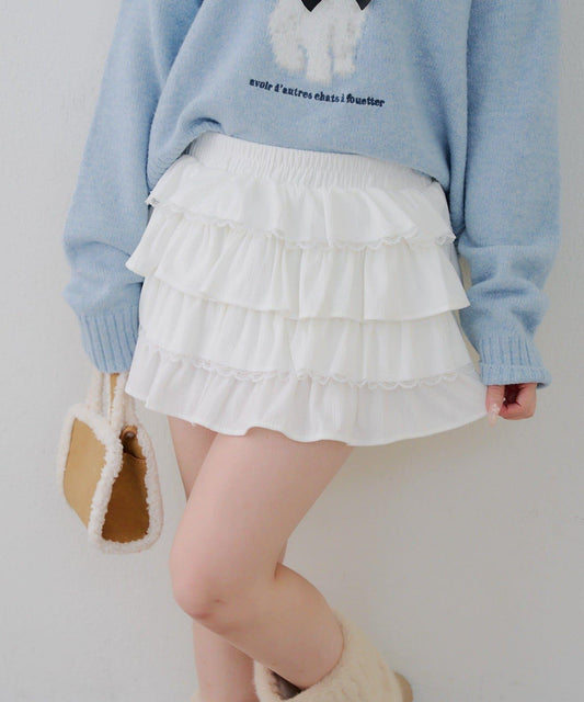 【RMAF】蕾絲荷葉邊迷你裙