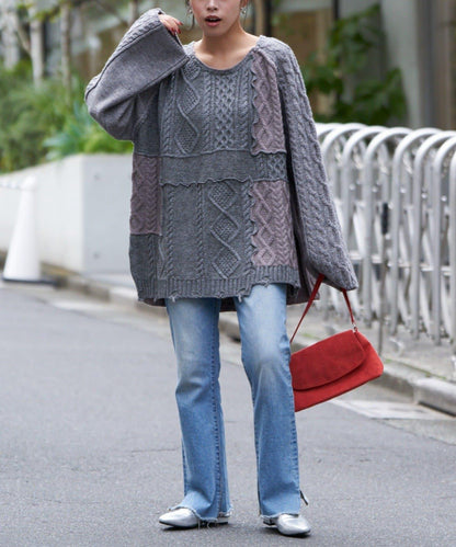 【etsinta/エシンタ】改良款寬鬆羊毛針織衫