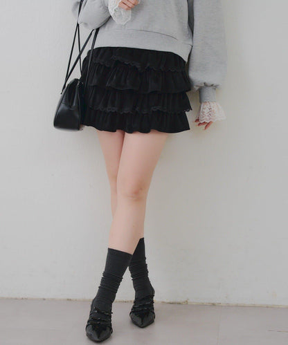 【RMAF】蕾絲荷葉邊迷你裙