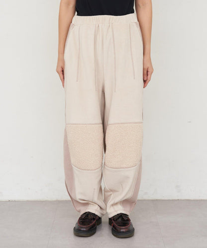 【etsinta/エシンタ】拼接羊羔絨休閒褲