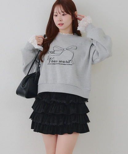 【RMAF】蕾絲裝飾寶石衛衣