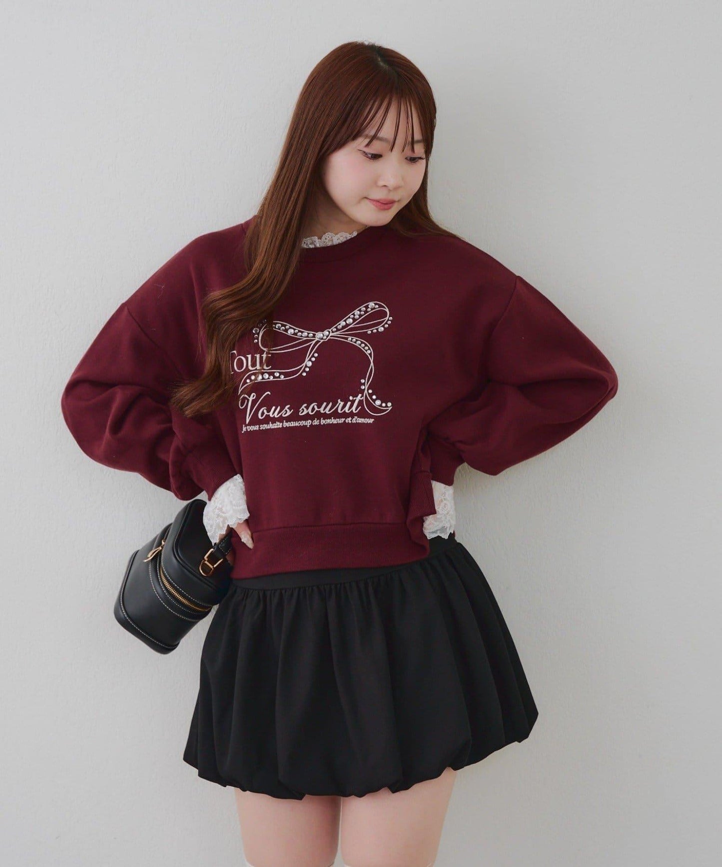 【RMAF】蕾絲裝飾寶石衛衣