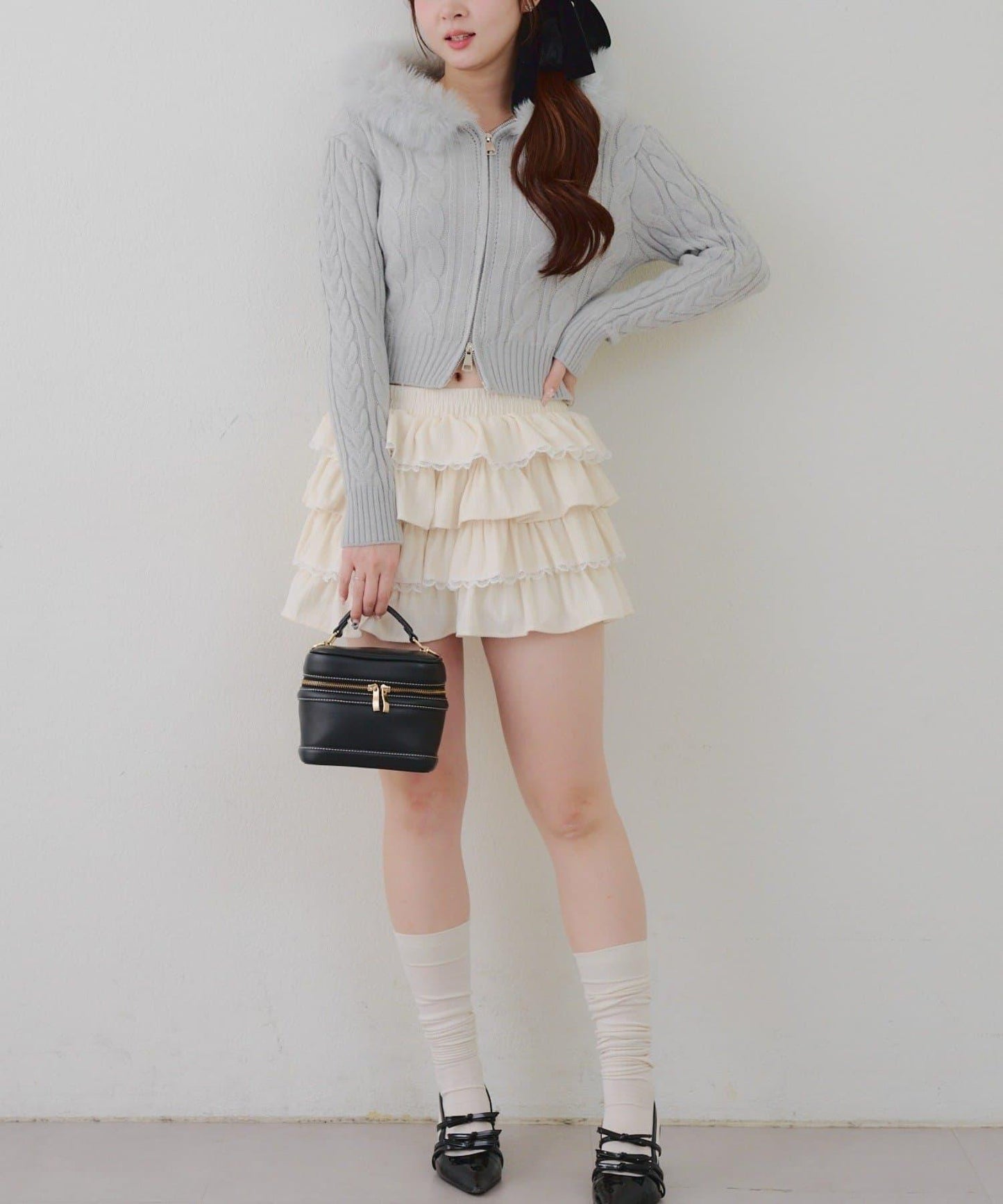 【RMAF】蕾絲荷葉邊迷你裙