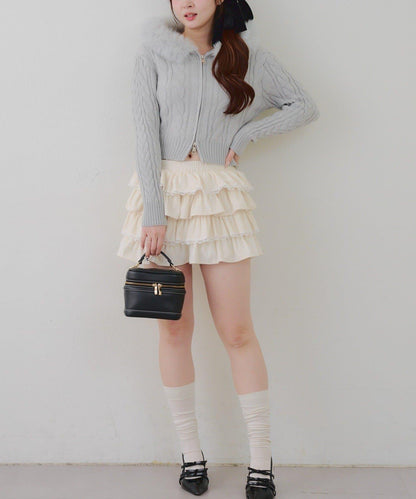 【RMAF】蕾絲荷葉邊迷你裙